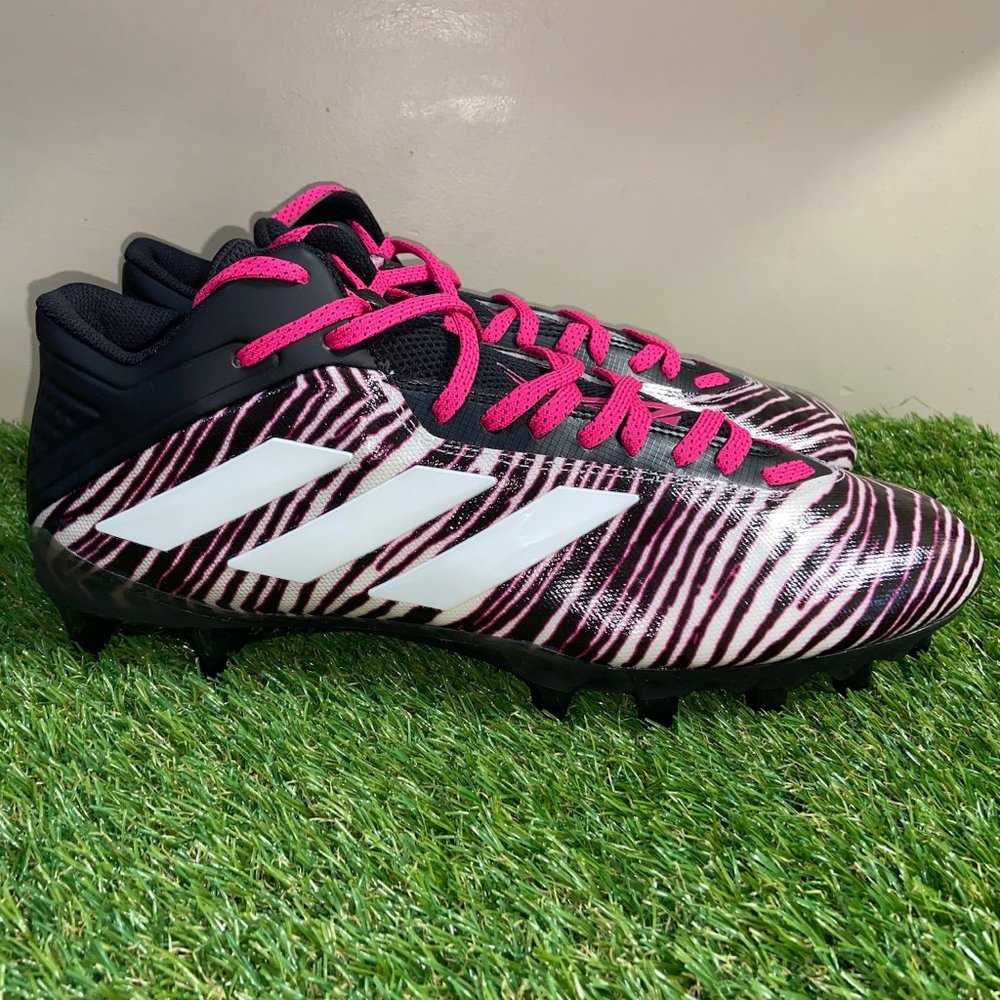 Men's Adidas Freak 20 Zebra Football Cleats Pink Multicolor EF8710 Size 14 NEW